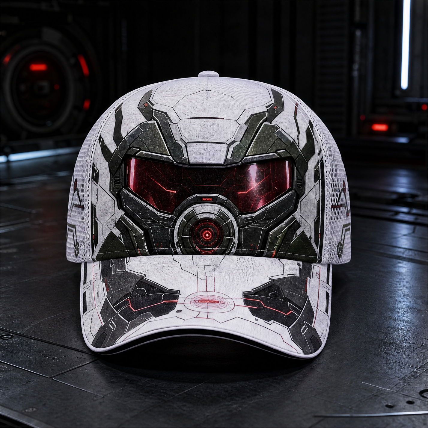 Futuristic Robot Visor Trucker Hat product view 1