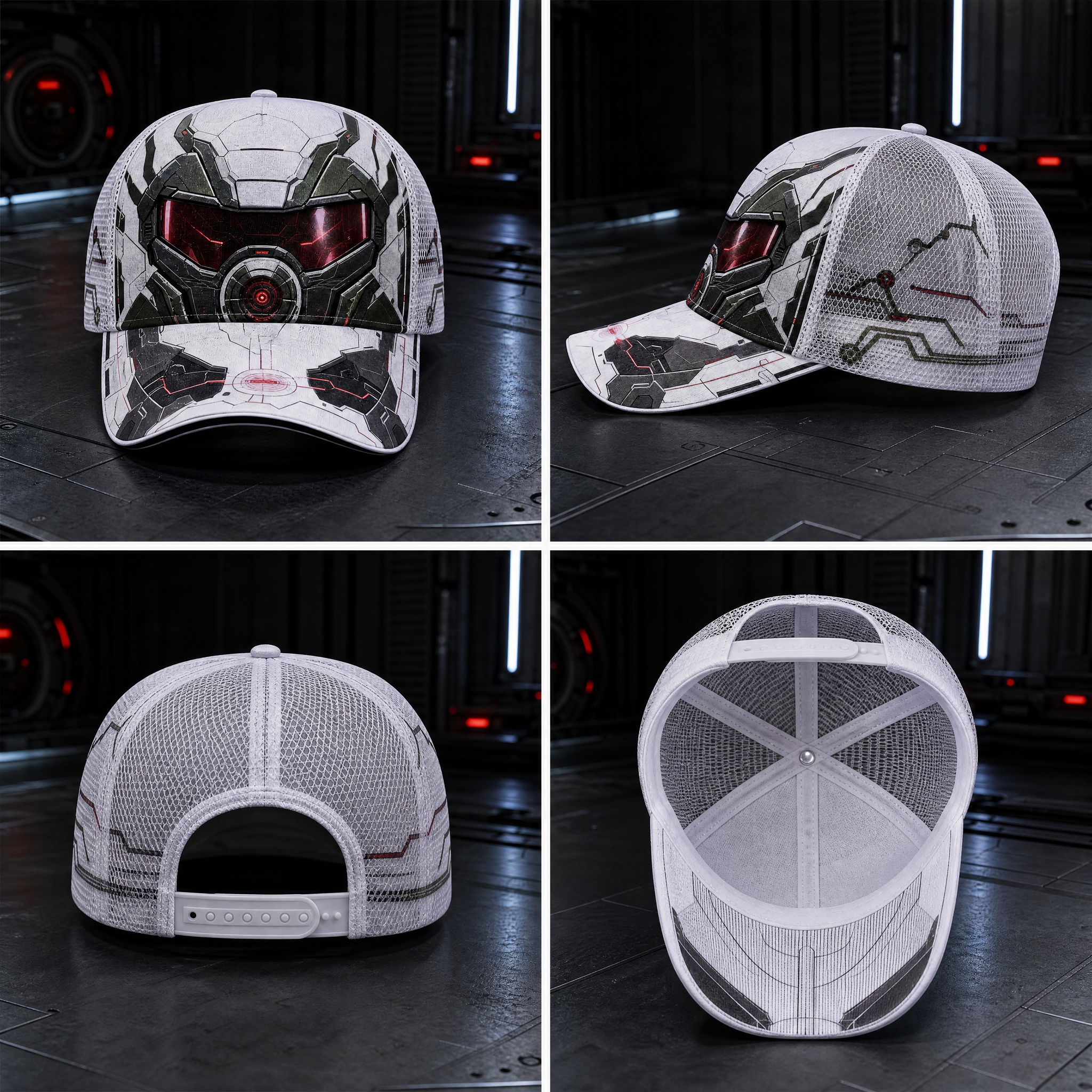 Futuristic Robot Visor Trucker Hat product view 5