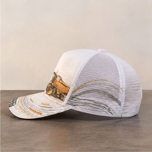 Orange Combine Harvester Trucker Hat product view 7