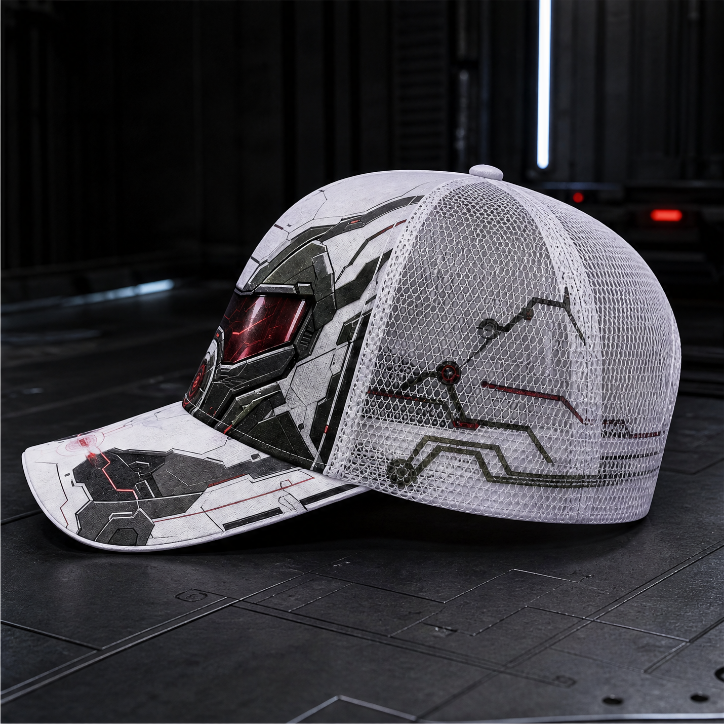 Futuristic Robot Visor Trucker Hat product view 2