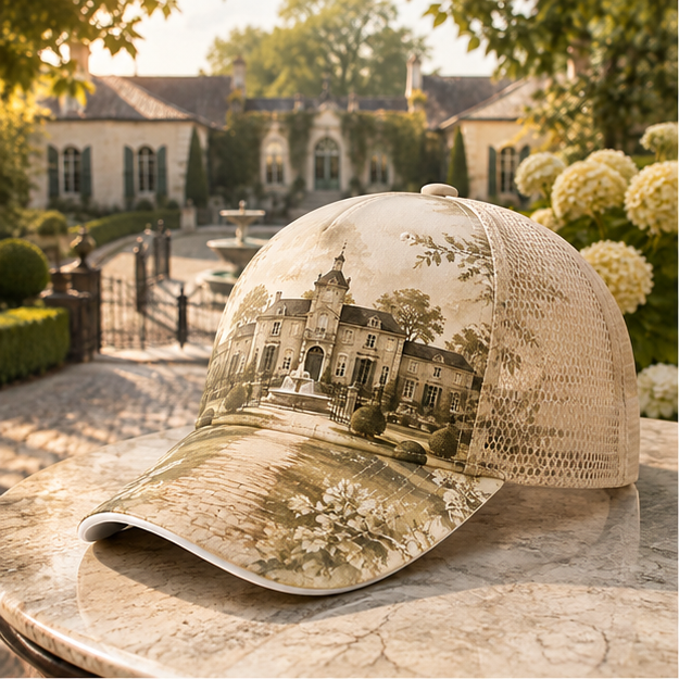 Vintage Estate Garden Trucker Hat Pink