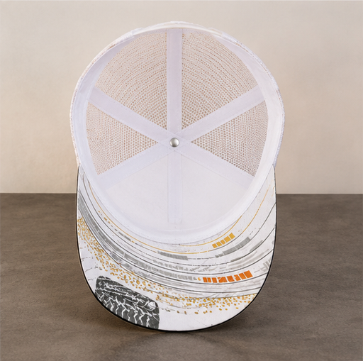 Orange Combine Harvester Trucker Hat product view 9