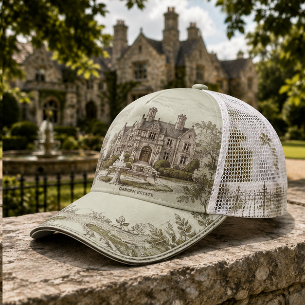 Vintage Garden Estate Trucker Hat product view 5