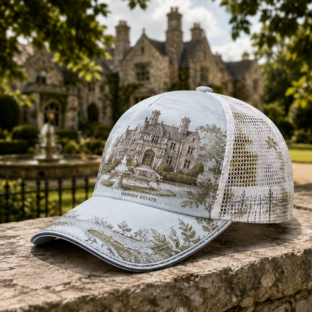 Vintage Garden Estate Trucker Hat Beige