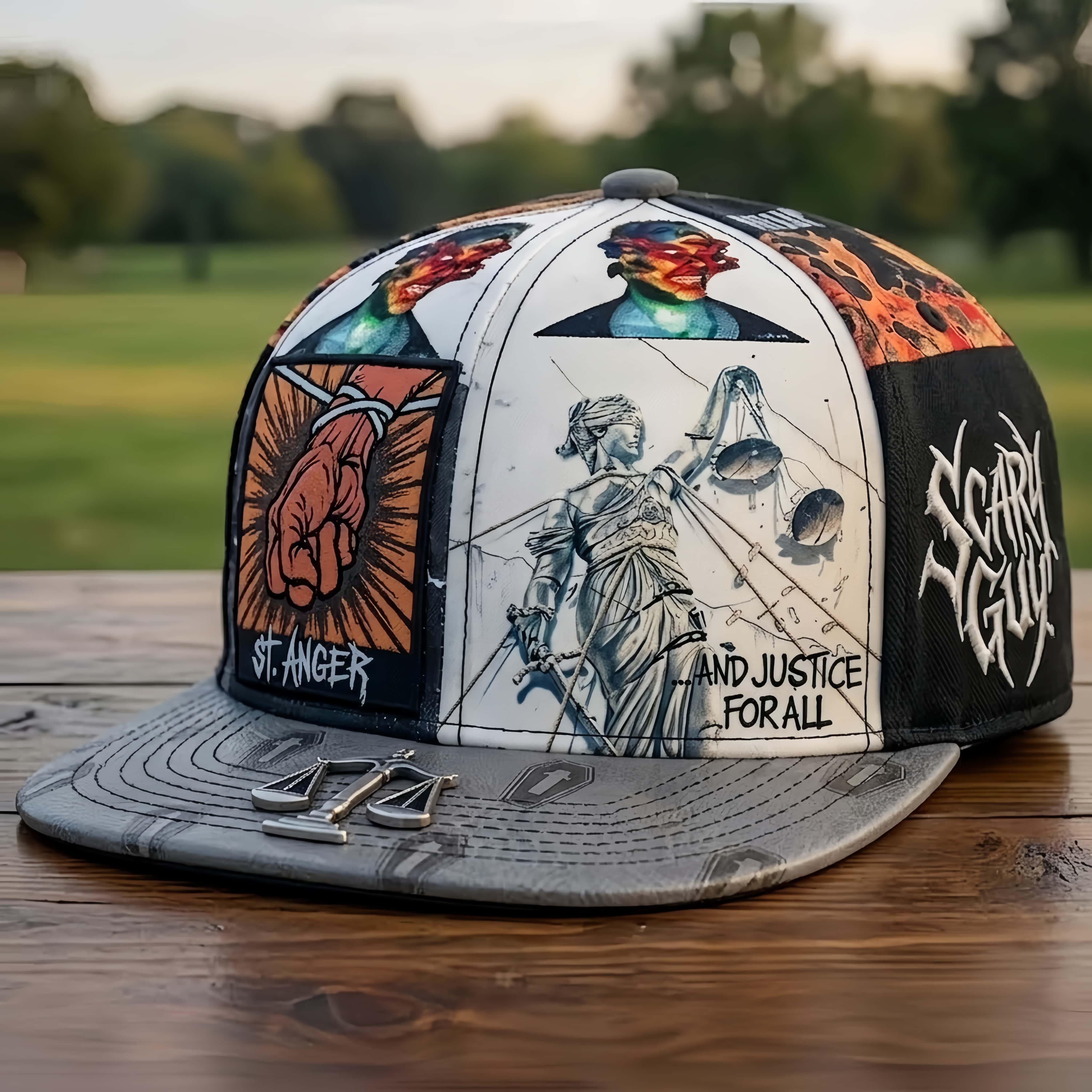 Heavy Metal Rock Band Collage Snapback Hat