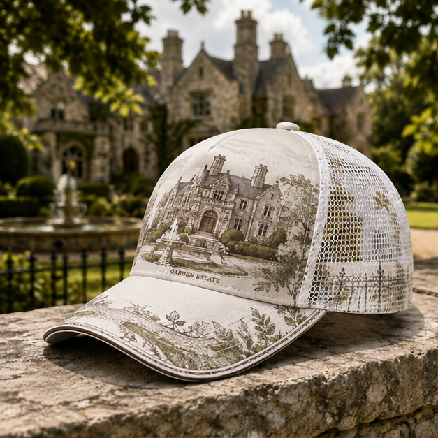 Vintage Garden Estate Trucker Hat Pink