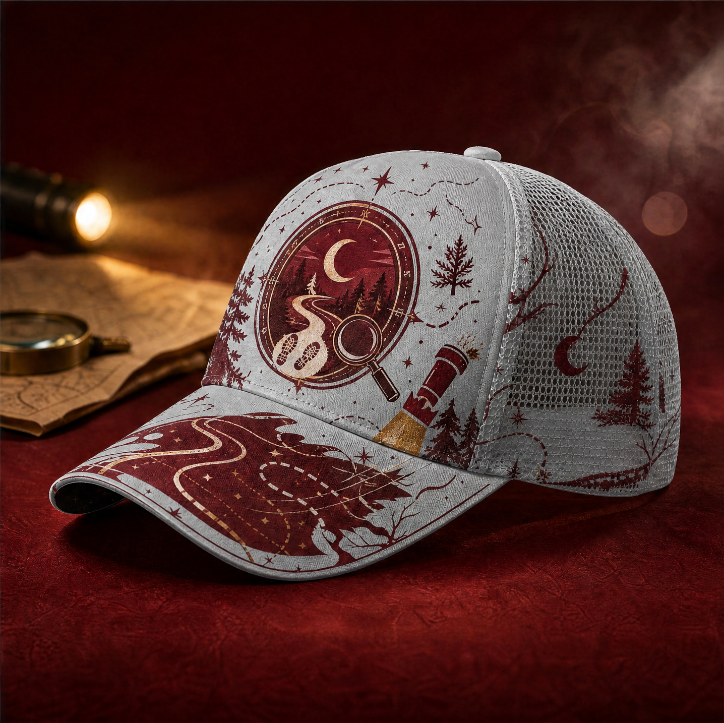 Night Trail Explorer Trucker Hat LightGray