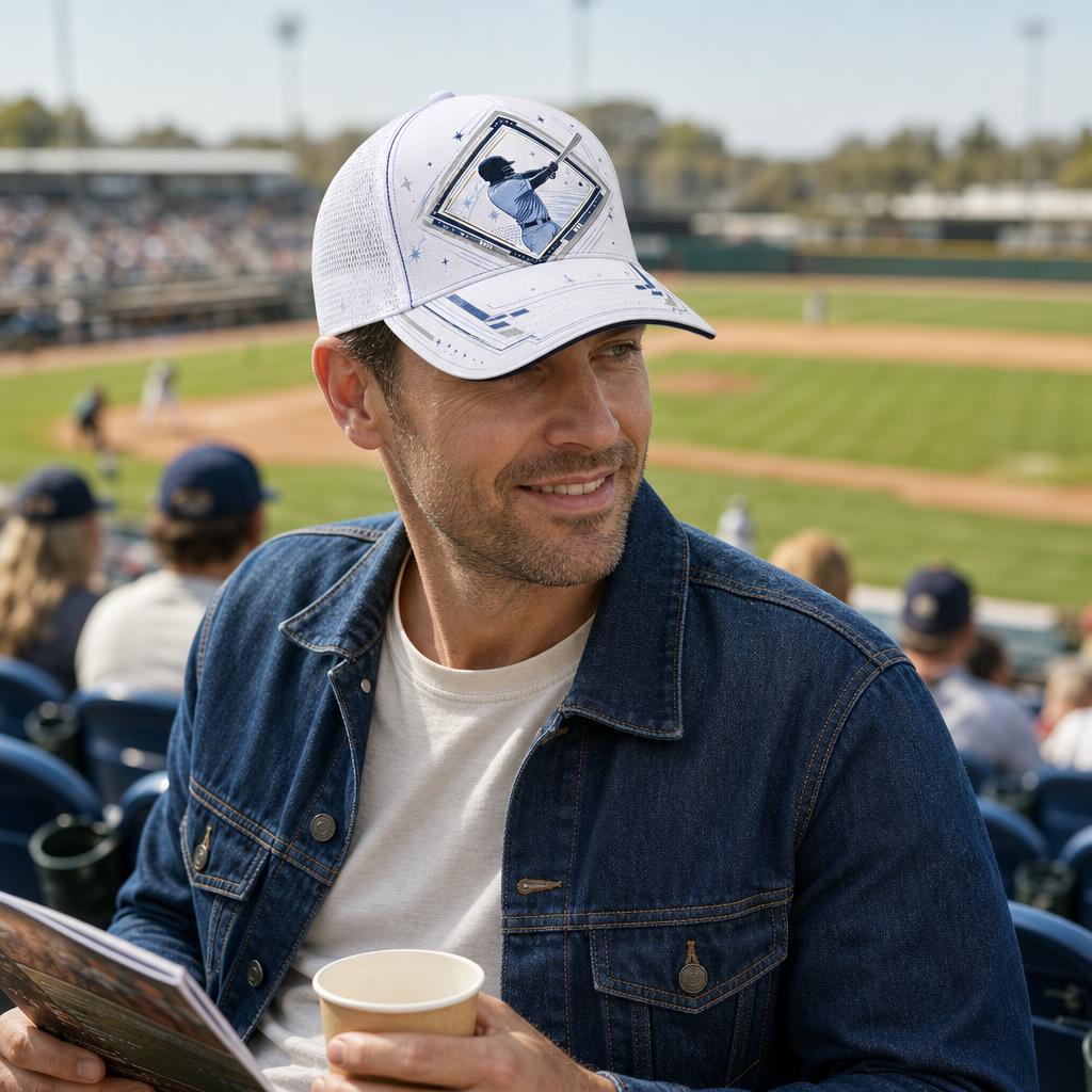 Baseball Batter Graphic Trucker Cap lifestyle scene