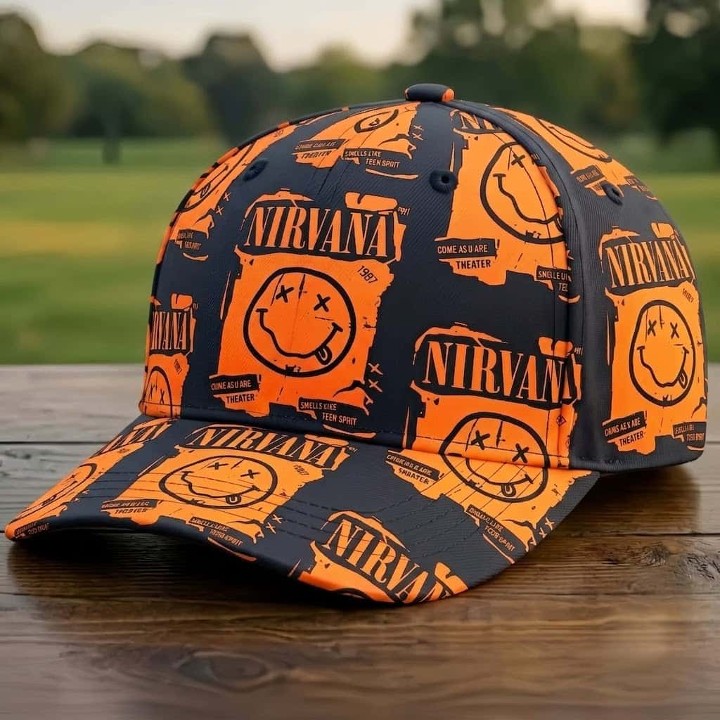 90s Grunge Band Graphic Baseball Cap