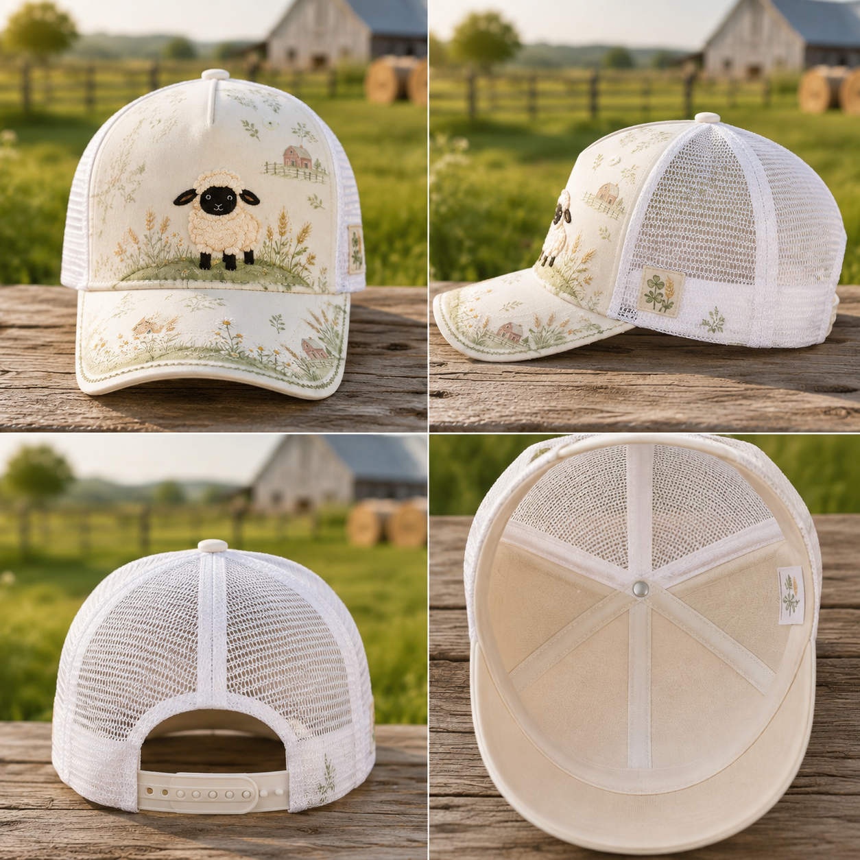 Sheep Meadow Floral Trucker Hat product view 10