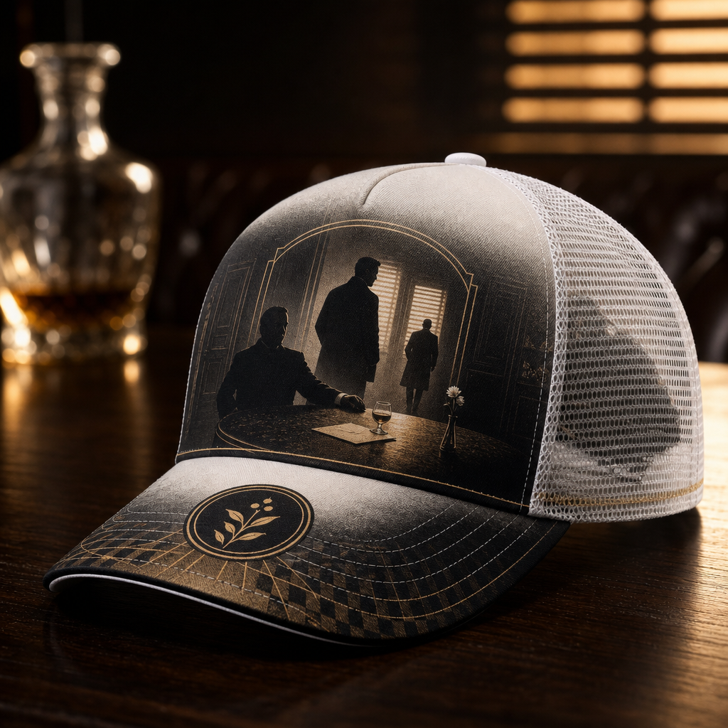 Noir Scene Graphic Trucker Hat product view 10