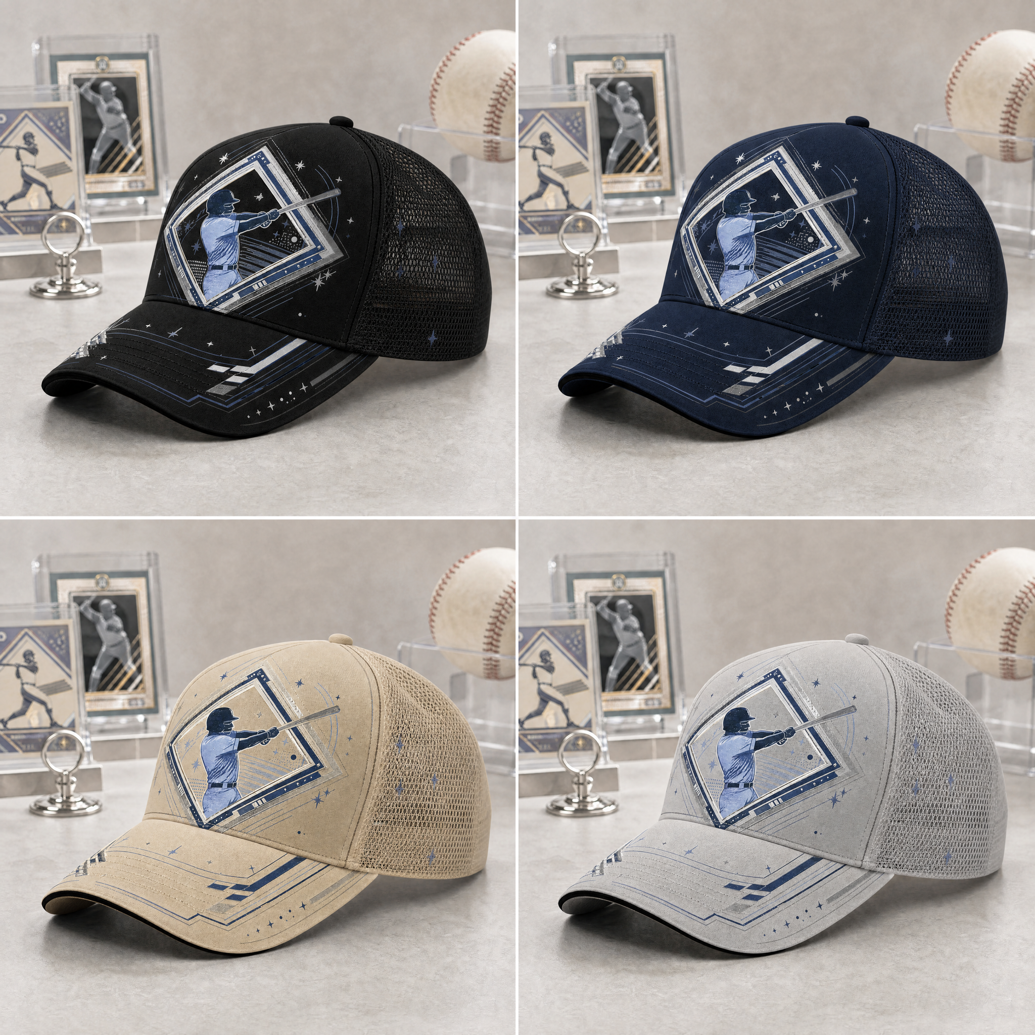 Baseball Batter Graphic Trucker Cap product view 6