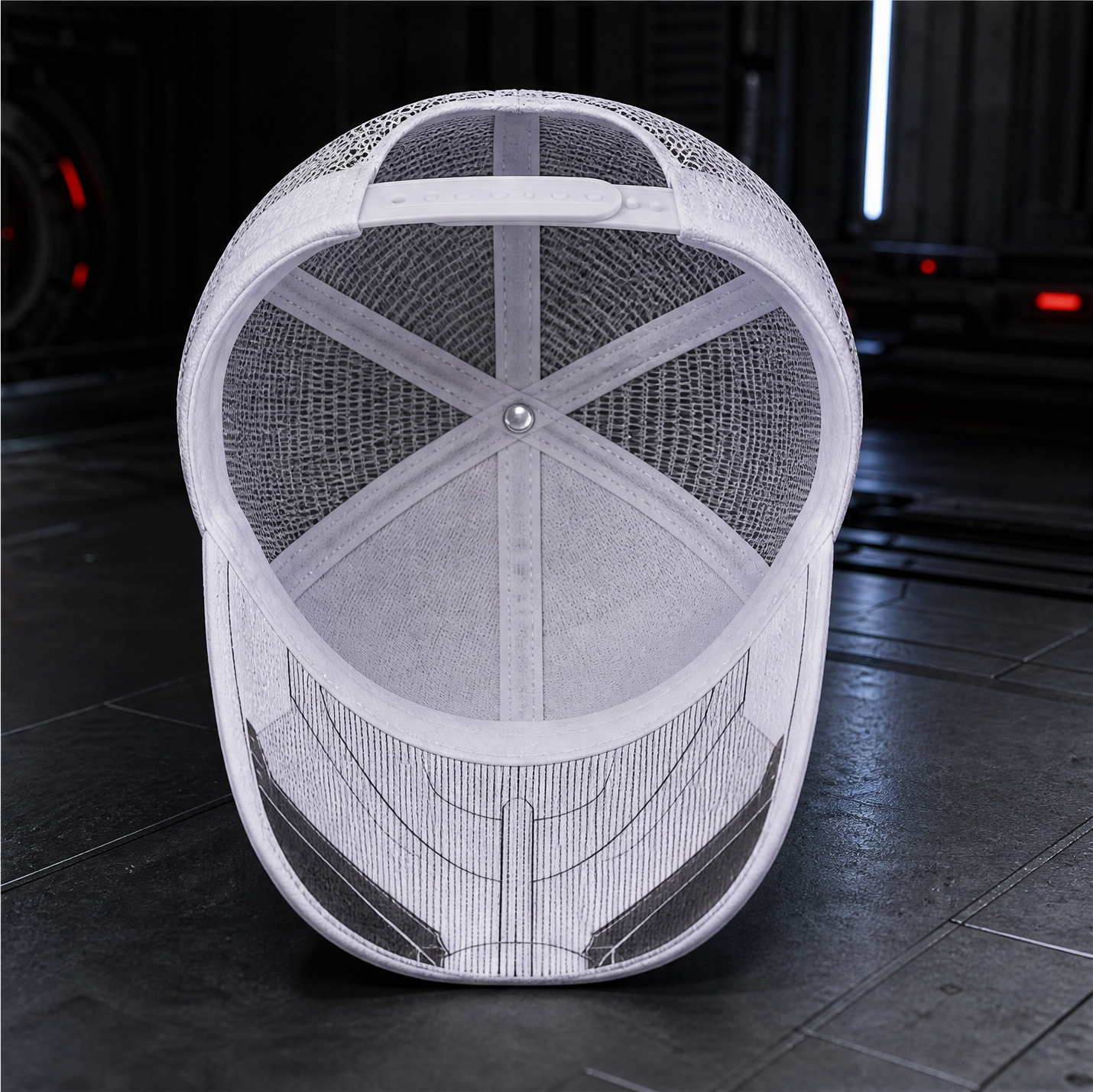 Futuristic Robot Visor Trucker Hat product view 4