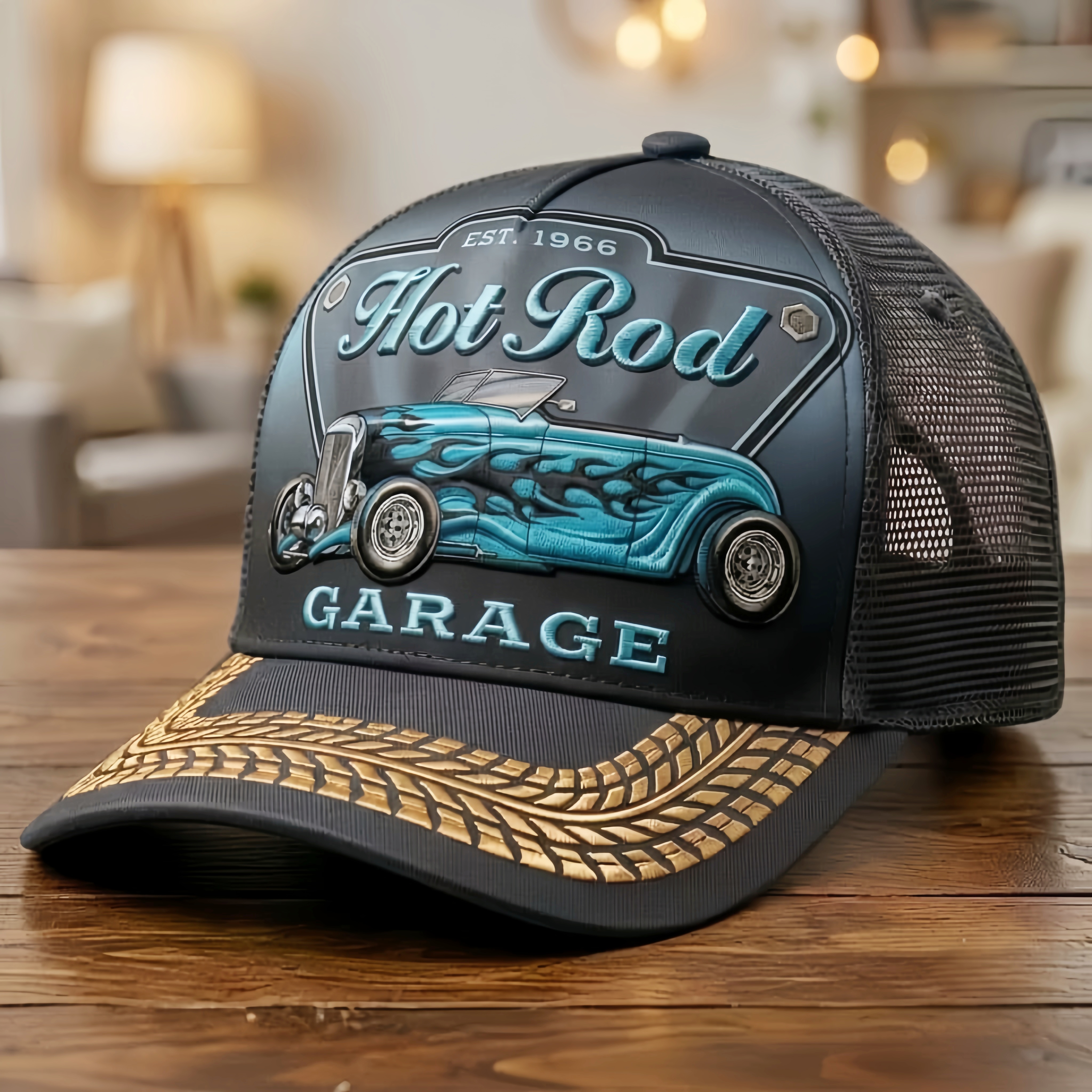 Hot Rod Garage Retro Trucker Hat