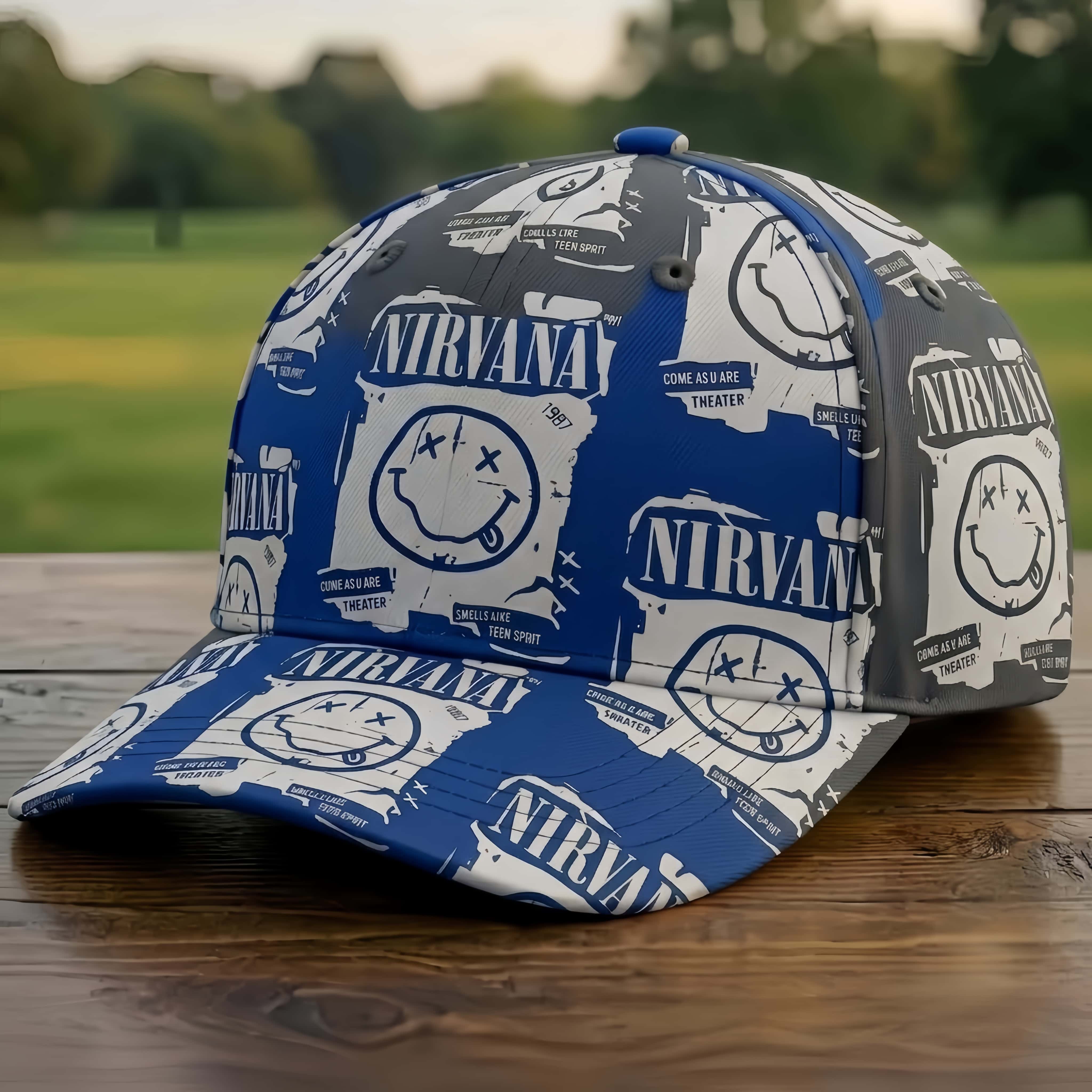 90s Grunge Band Graphic Baseball Cap