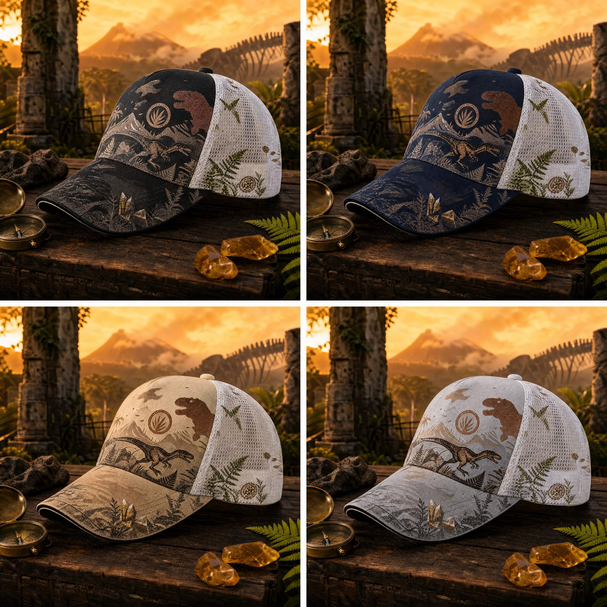 Prehistoric T-Rex Explorer Trucker Hat product view 6