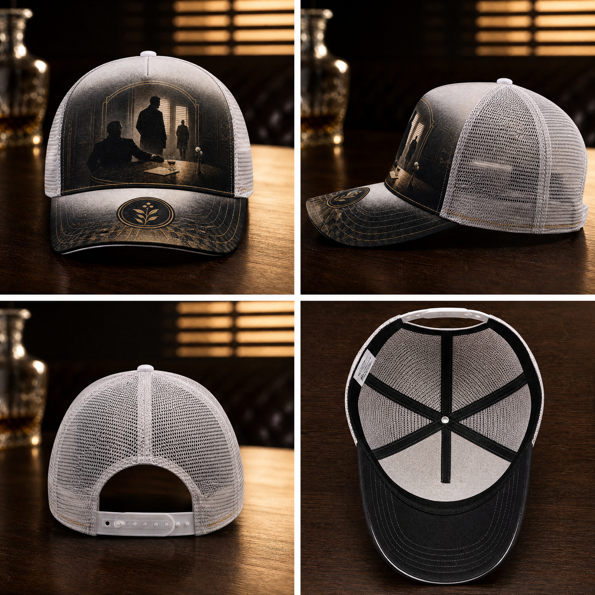 Noir Scene Graphic Trucker Hat product view 5