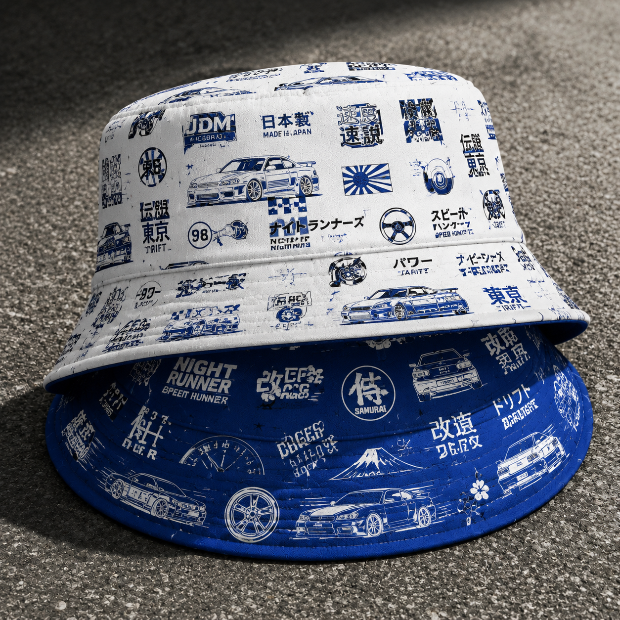 Vintage Racing Club Reversible Bucket Hat – Classic Motorsport Streetwear Hat