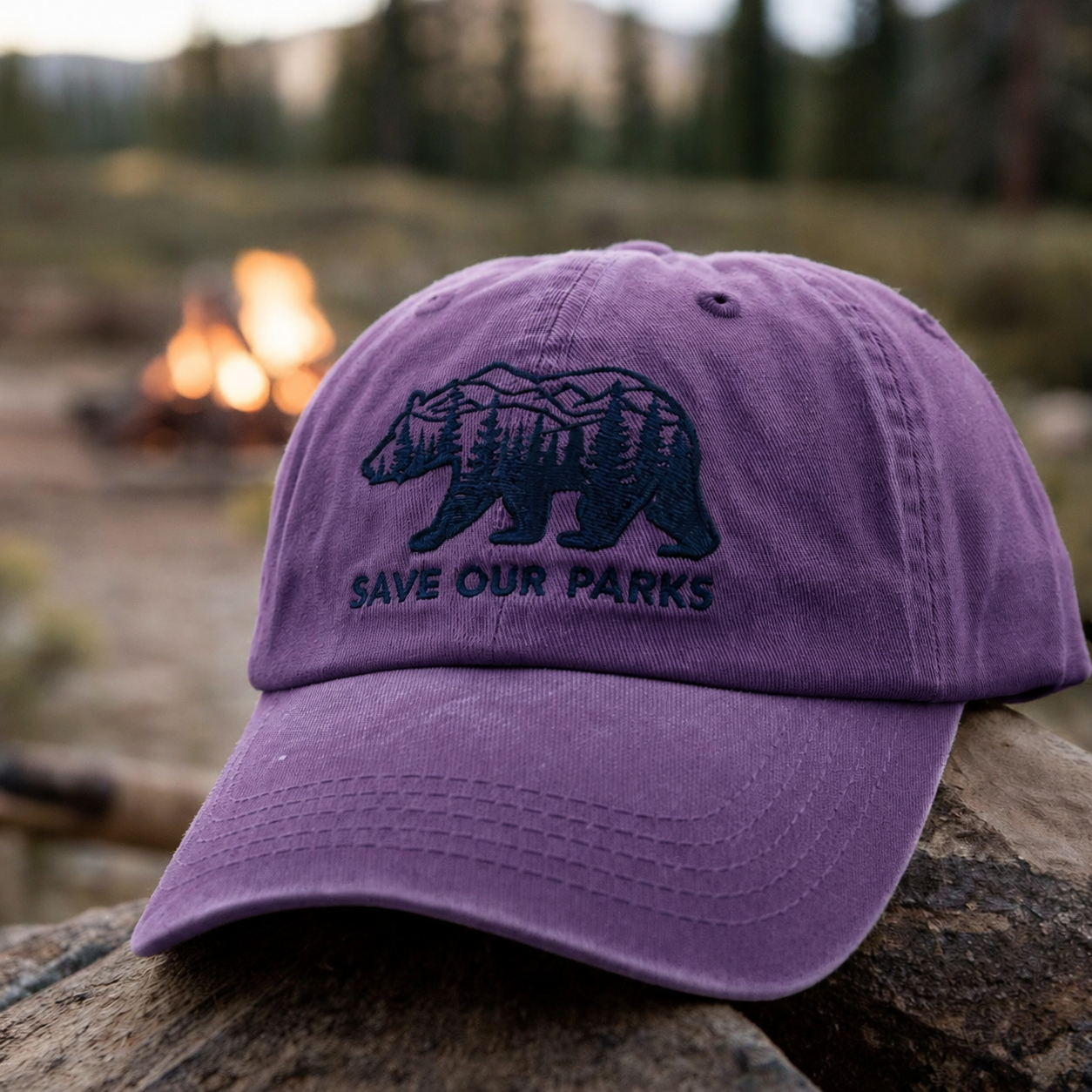 Save Our Parks Outdoor Explorer Cap – Vintage Nature Inspired Baseball Hat