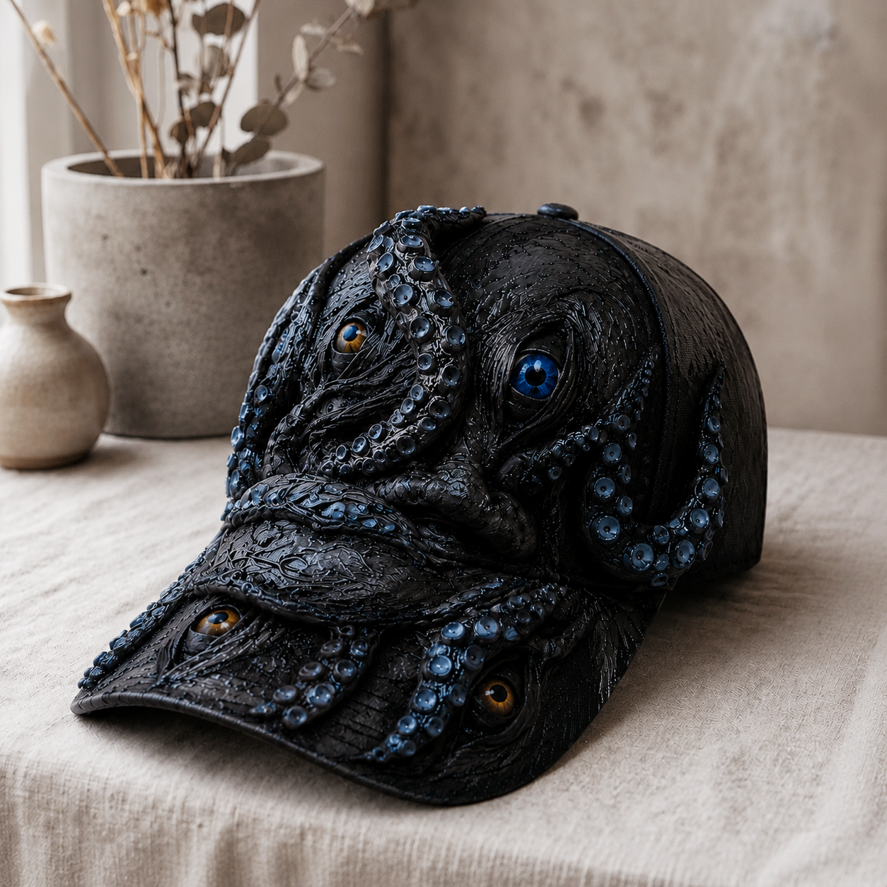 Dark Ocean Octopus Baseball Cap – Vintage Kraken Inspired Streetwear Hat