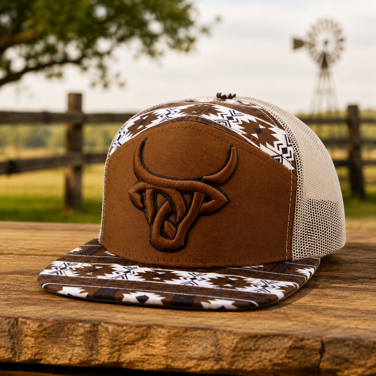 Vintage Texas Ranch Trucker Cap – Western Bull Heritage Hat