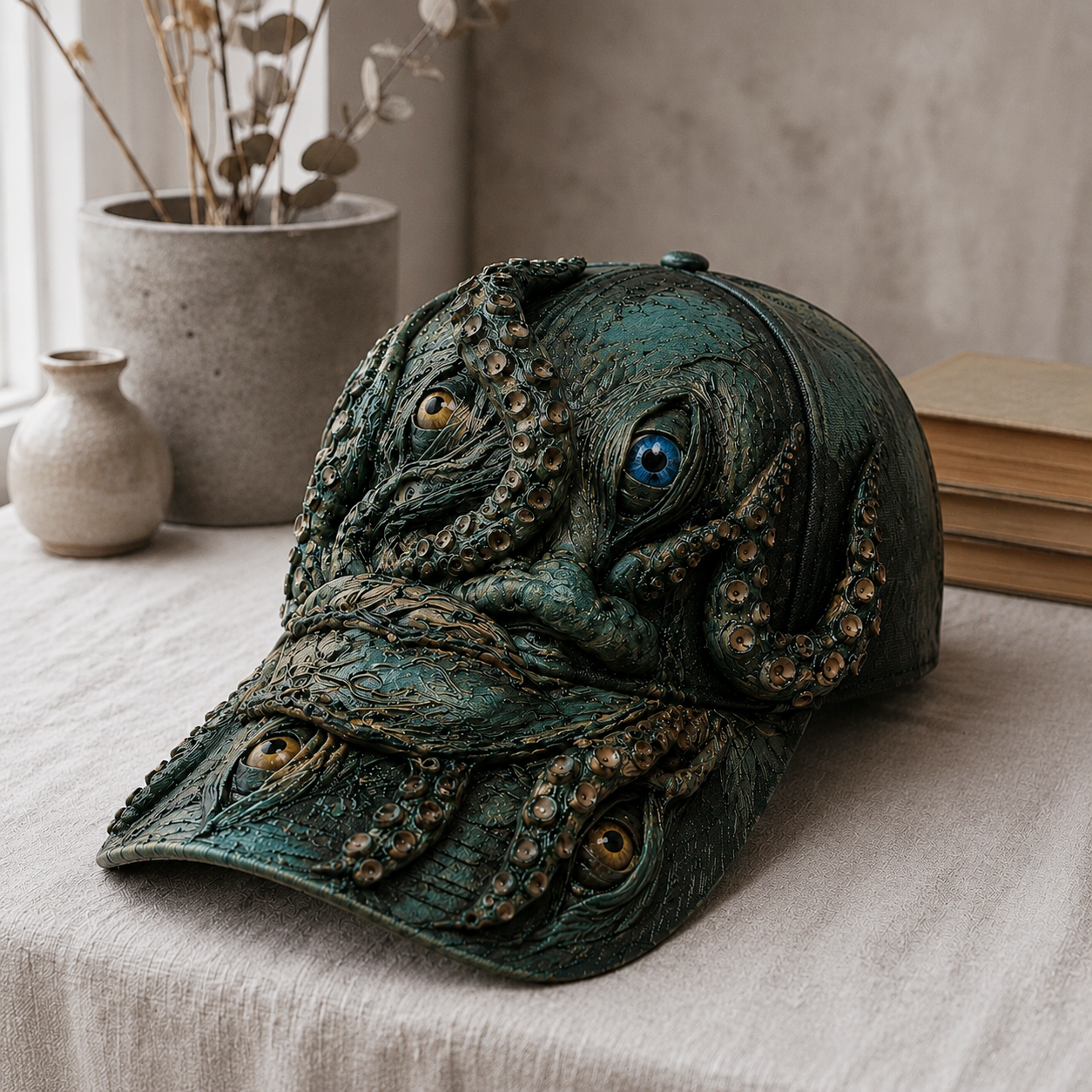 Dark Ocean Octopus Baseball Cap – Vintage Kraken Inspired Streetwear Hat