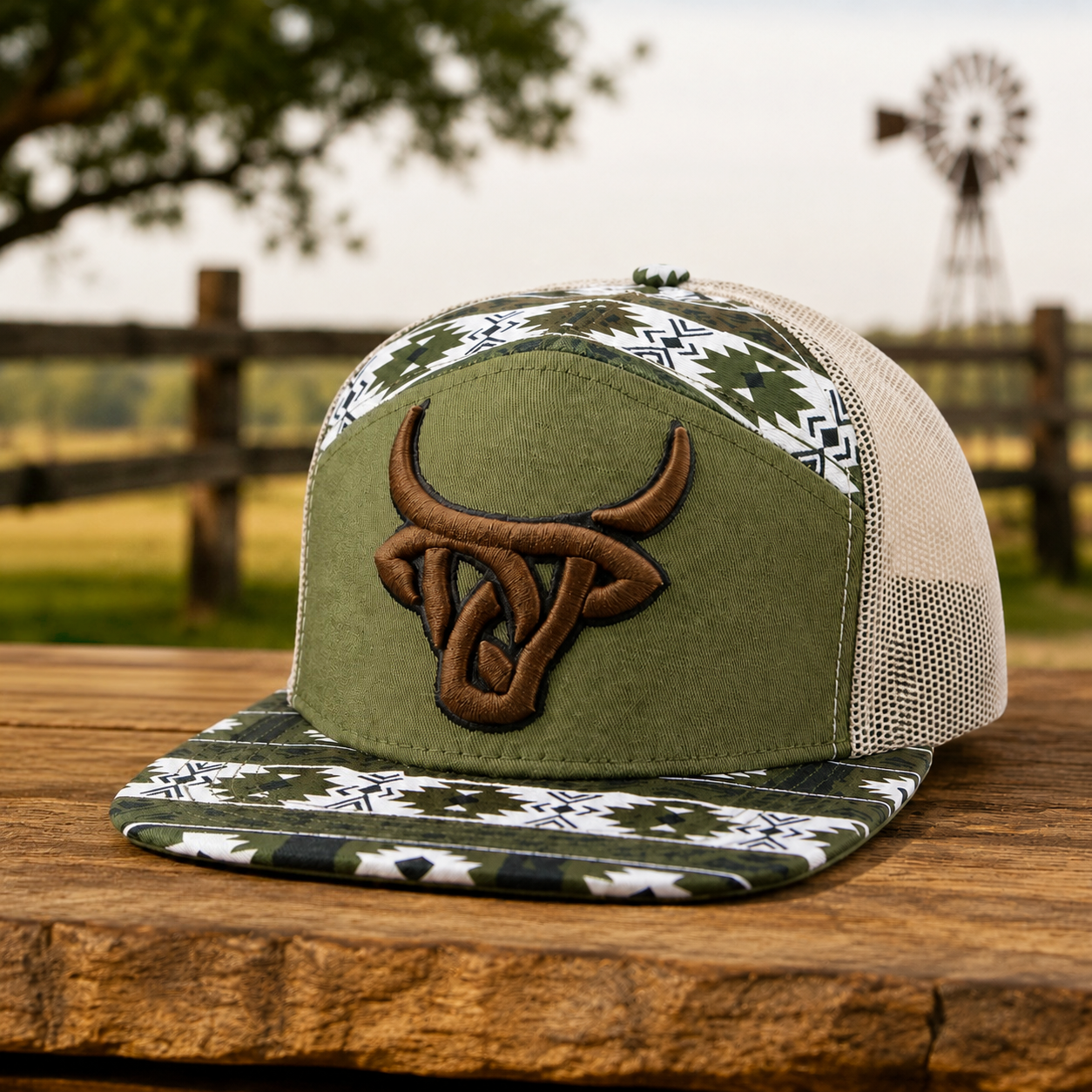 Vintage Texas Ranch Trucker Cap – Western Bull Heritage Hat