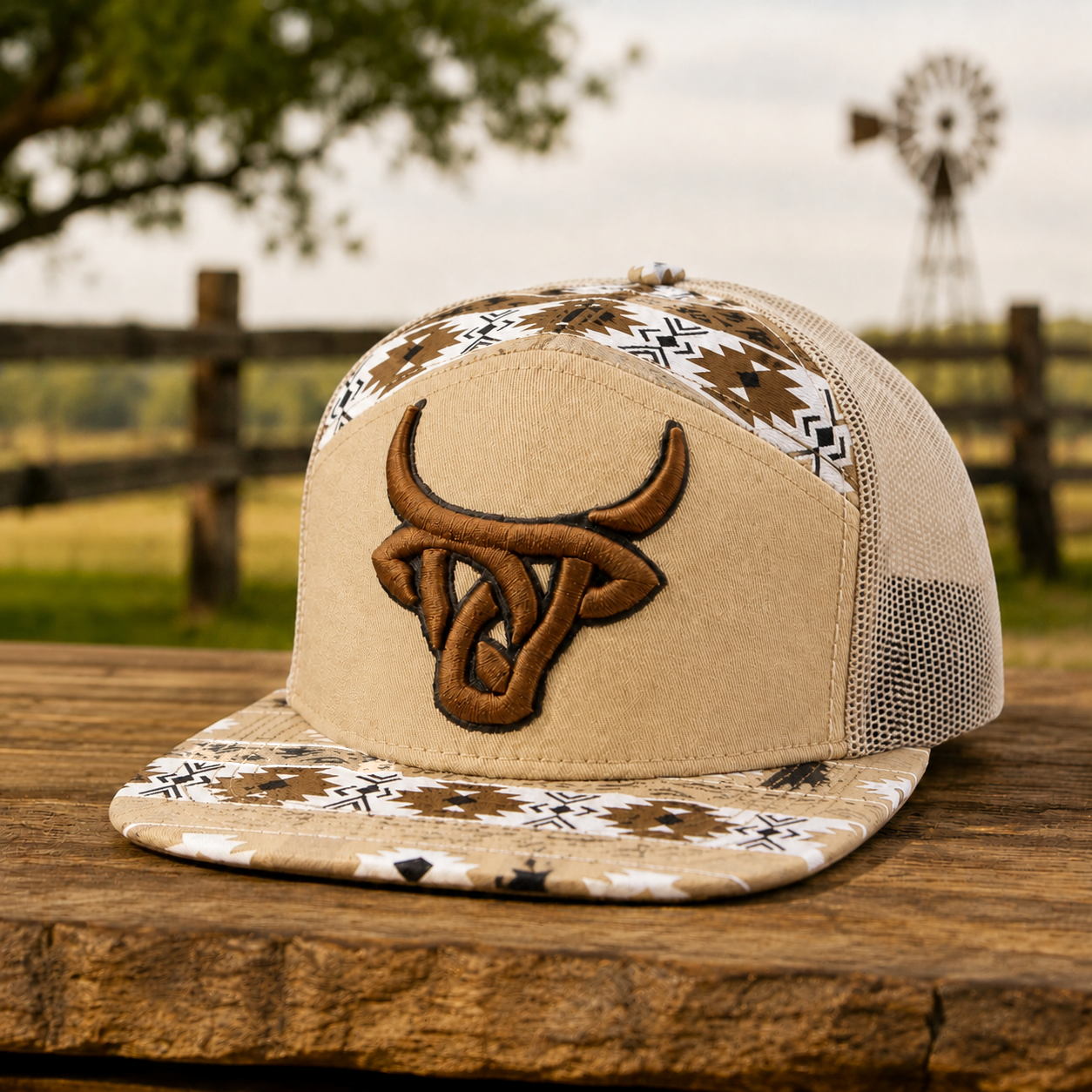 Vintage Texas Ranch Trucker Cap – Western Bull Heritage Hat