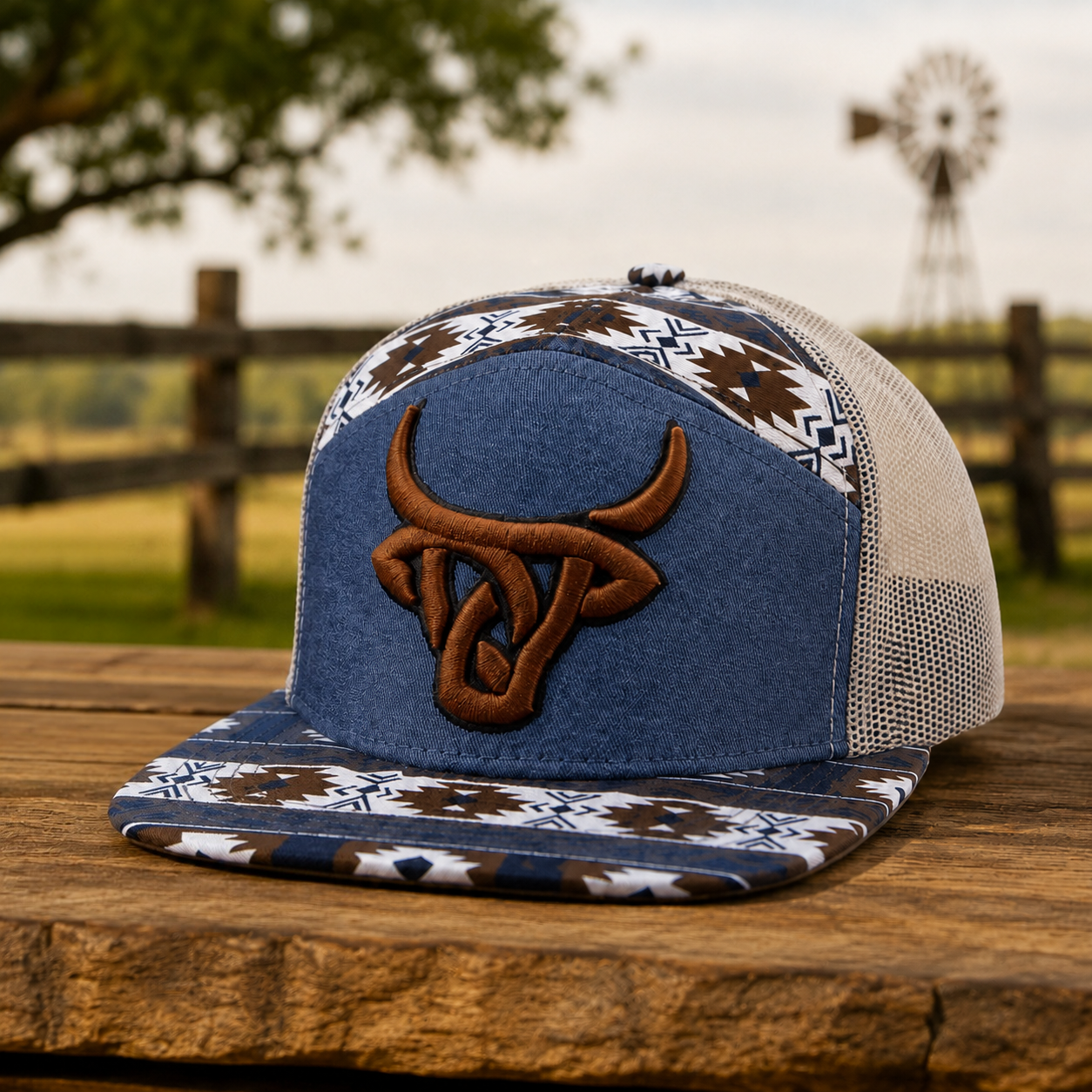 Vintage Texas Ranch Trucker Cap – Western Bull Heritage Hat