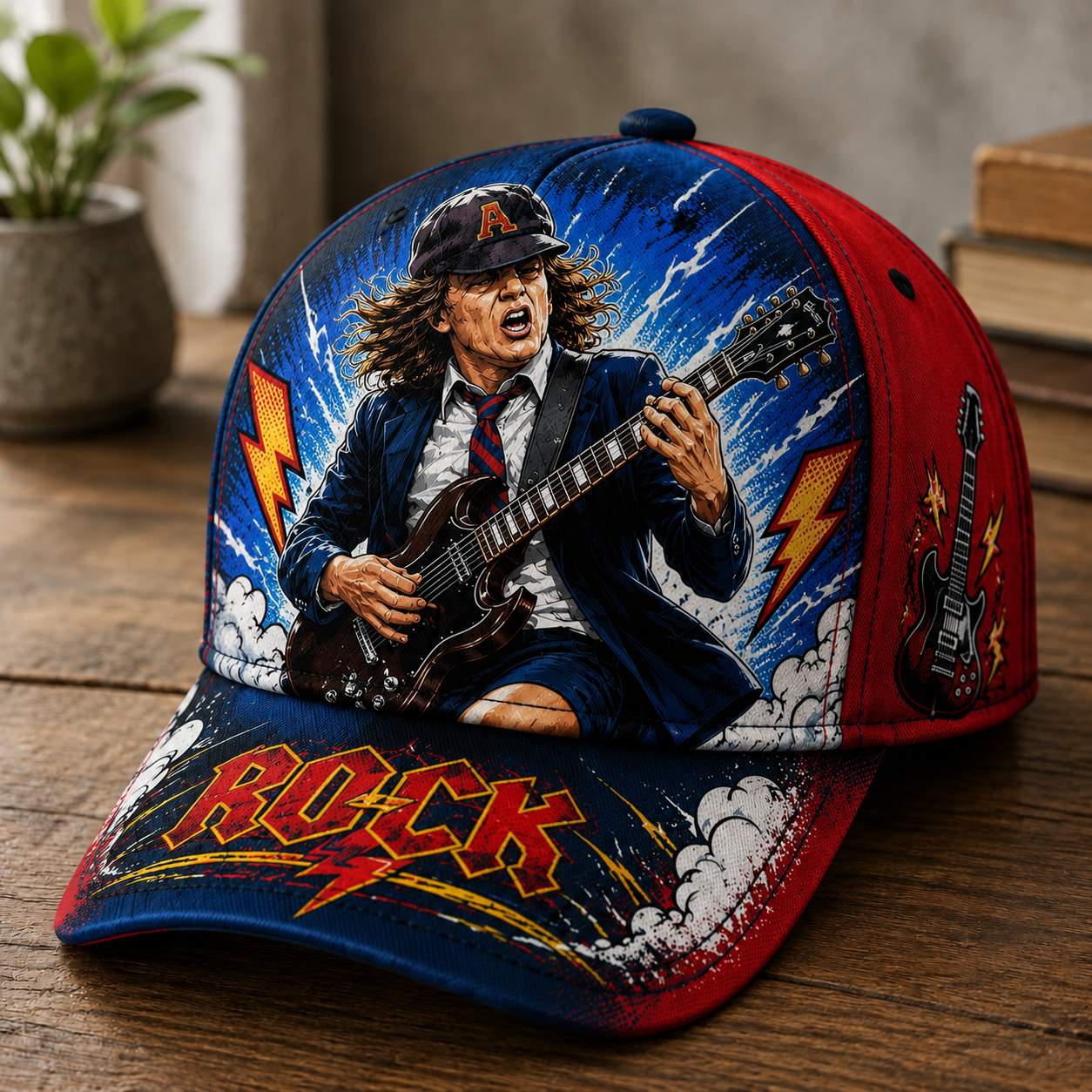 Rock Legend Guitar Cap – Vintage Electric Music Baseball Hat