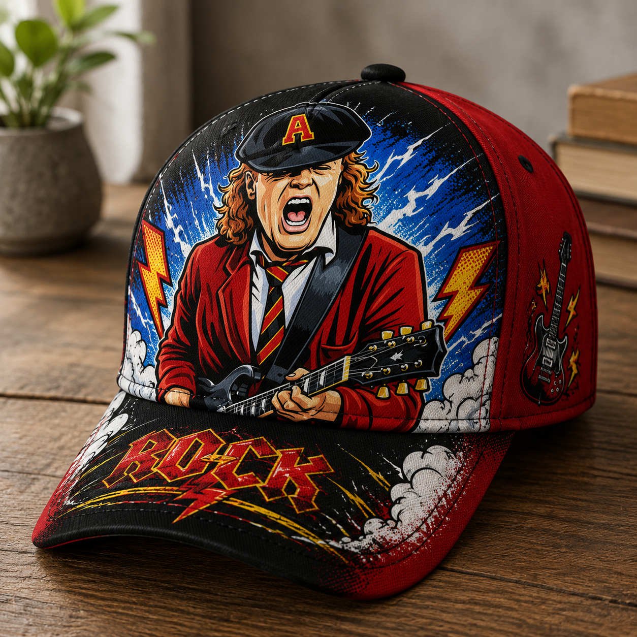 Rock Legend Guitar Cap – Vintage Electric Music Baseball Hat