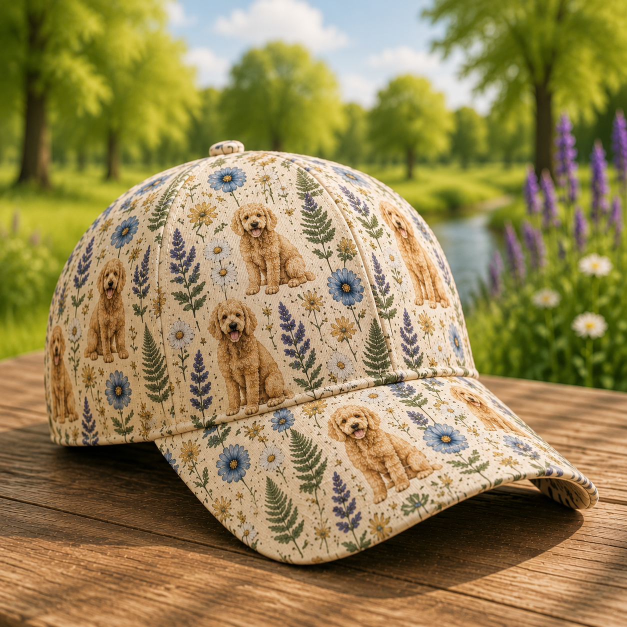 Vintage Dog Lover Floral Cap – Botanical Garden Pet Baseball Hat