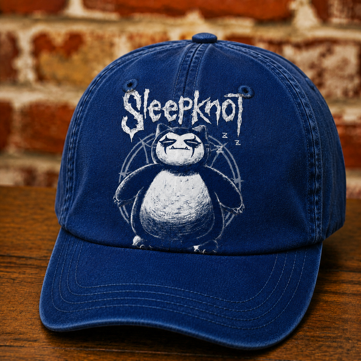 Sleepknot Heavy Metal Sleepy Bear Washed Cotton Cap