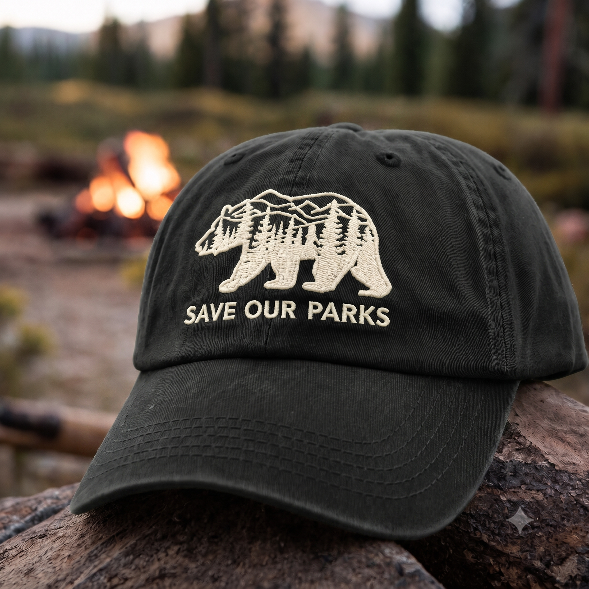 Save Our Parks Outdoor Explorer Cap – Vintage Nature Inspired Baseball Hat