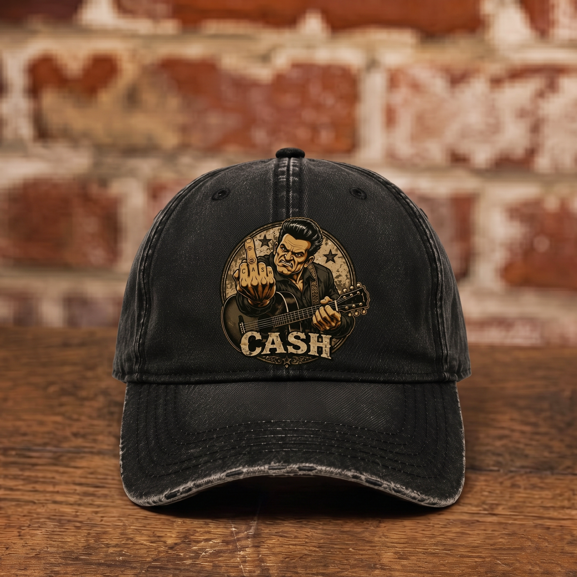 Vintage Rebel Guitar Baseball Cap – Retro Rock Style Hat