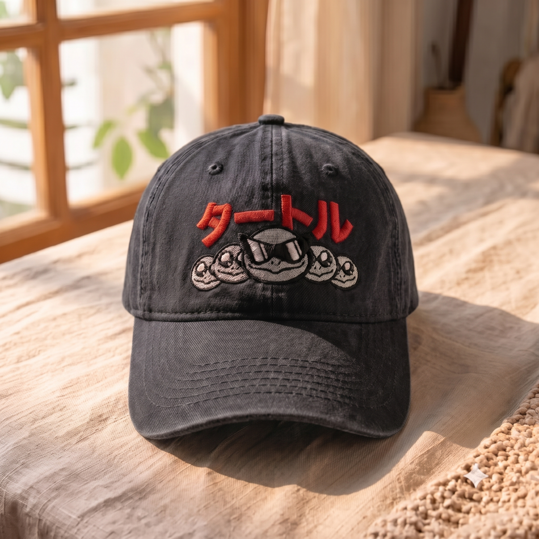 Retro Monster Squad Baseball Cap – Monster-Inspired Embroidered Washed Dad Hat