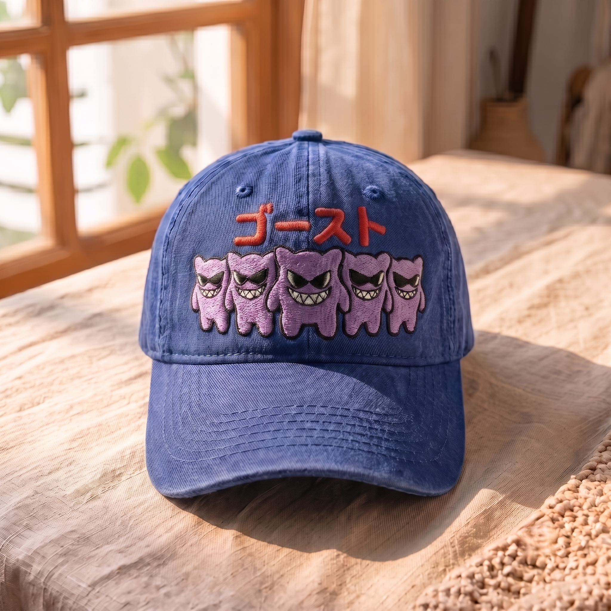 Retro Monster Squad Baseball Cap – Monster-Inspired Embroidered Washed Dad Hat