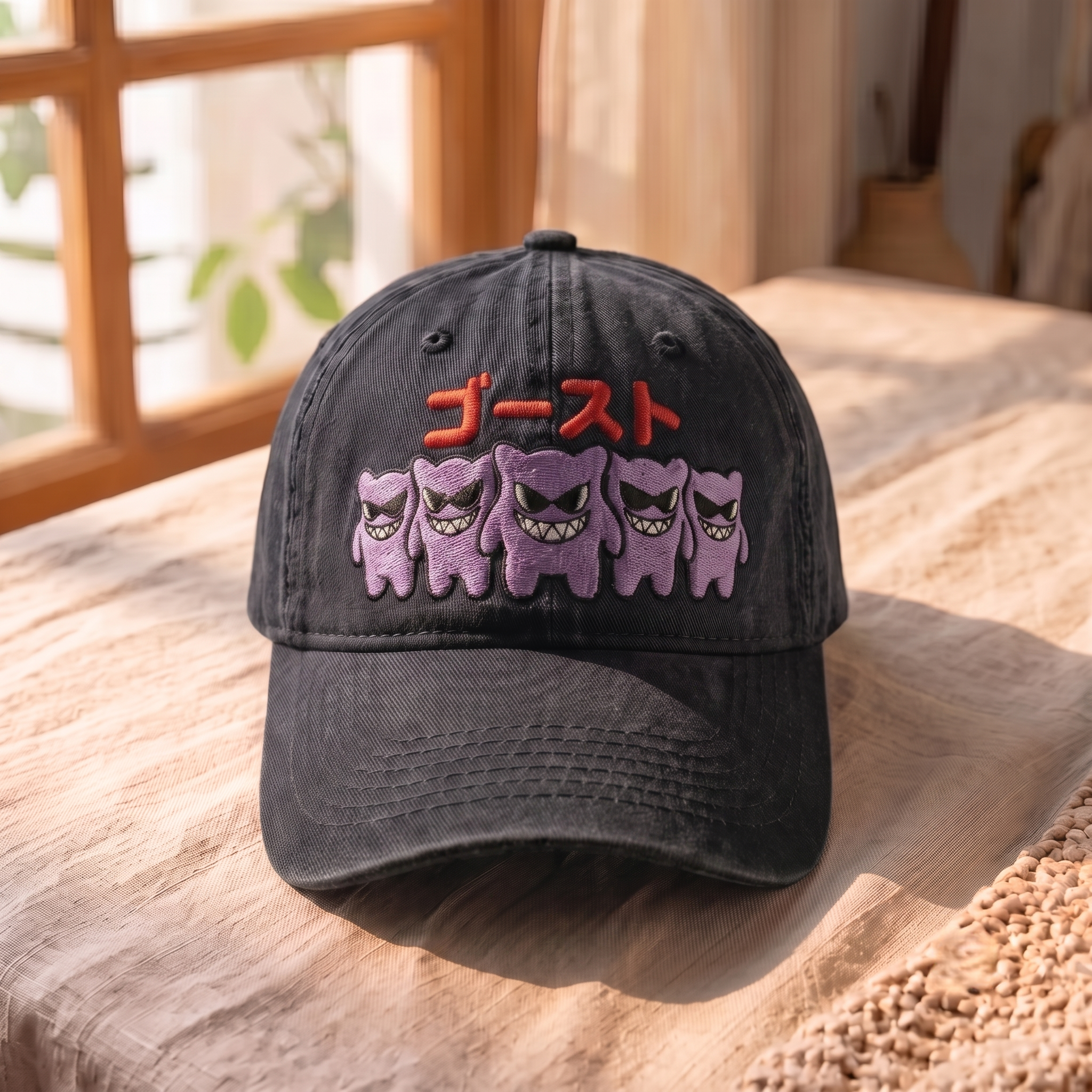Retro Monster Squad Baseball Cap – Monster-Inspired Embroidered Washed Dad Hat