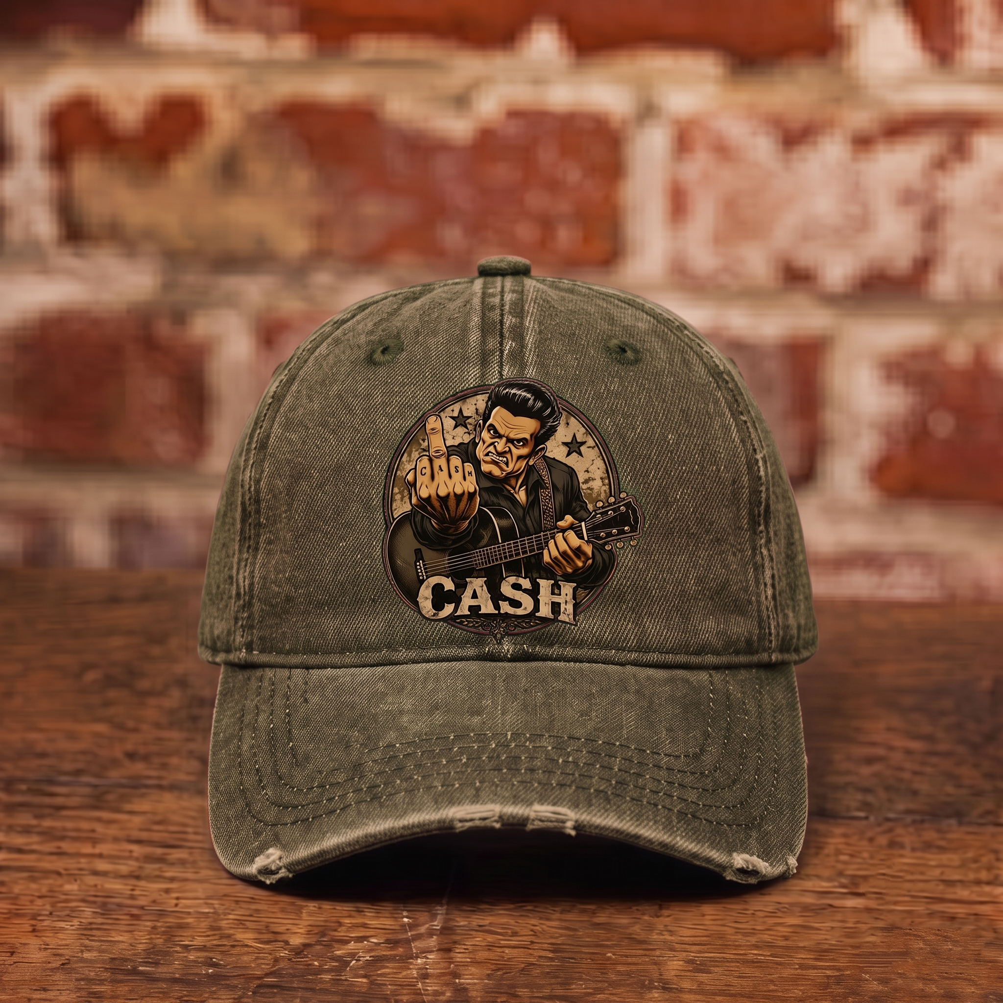 Vintage Rebel Guitar Baseball Cap – Retro Rock Style Hat