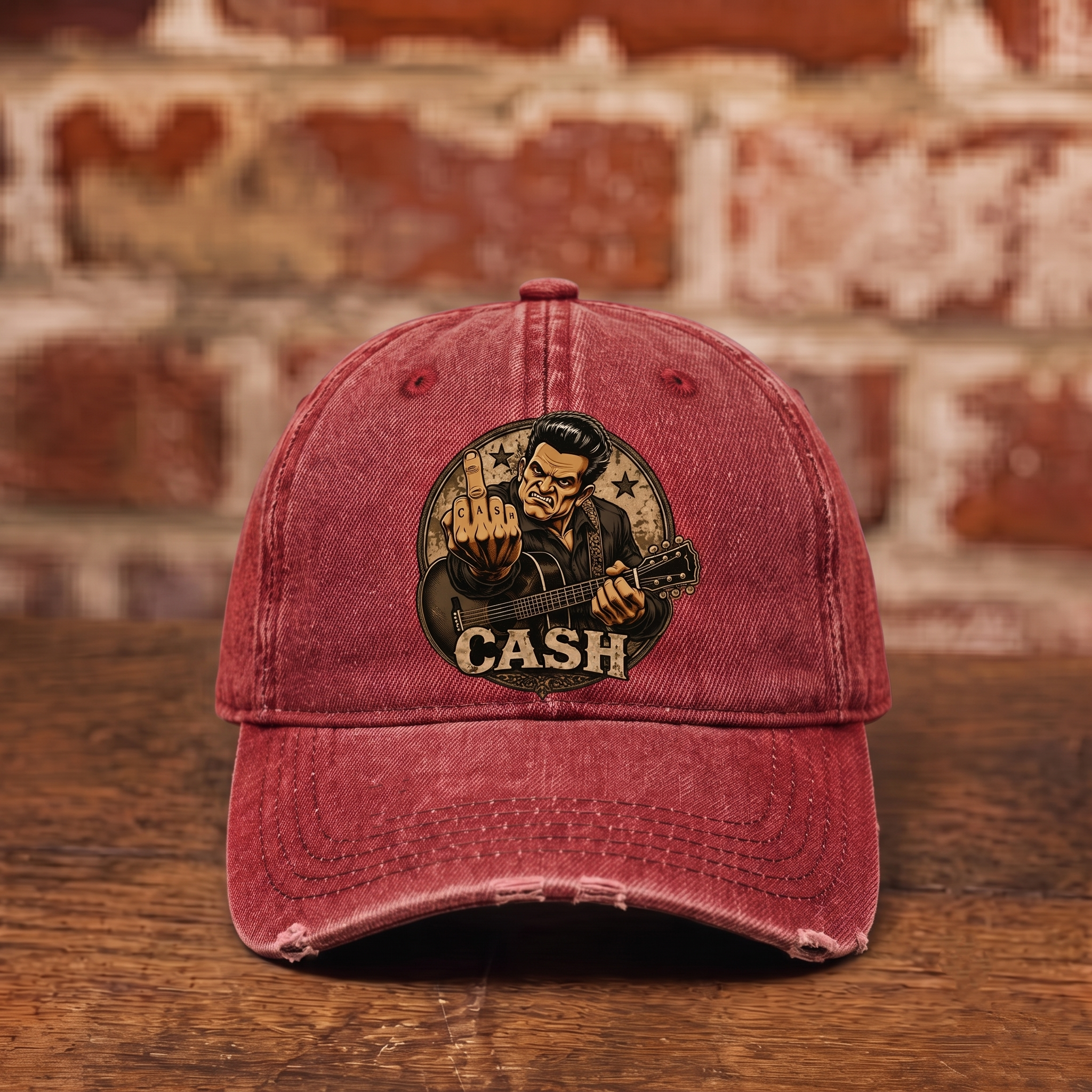 Vintage Rebel Guitar Baseball Cap – Retro Rock Style Hat