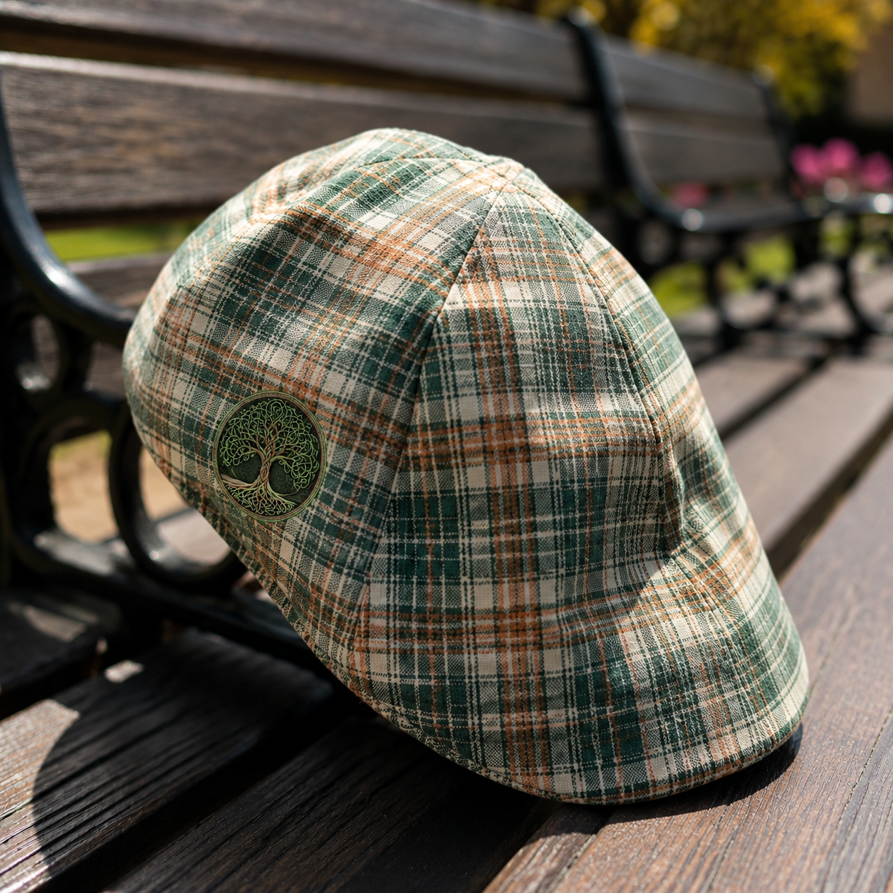 Vintage Irish Heritage Newsboy Cap – Classic Plaid Ivy Style Hat