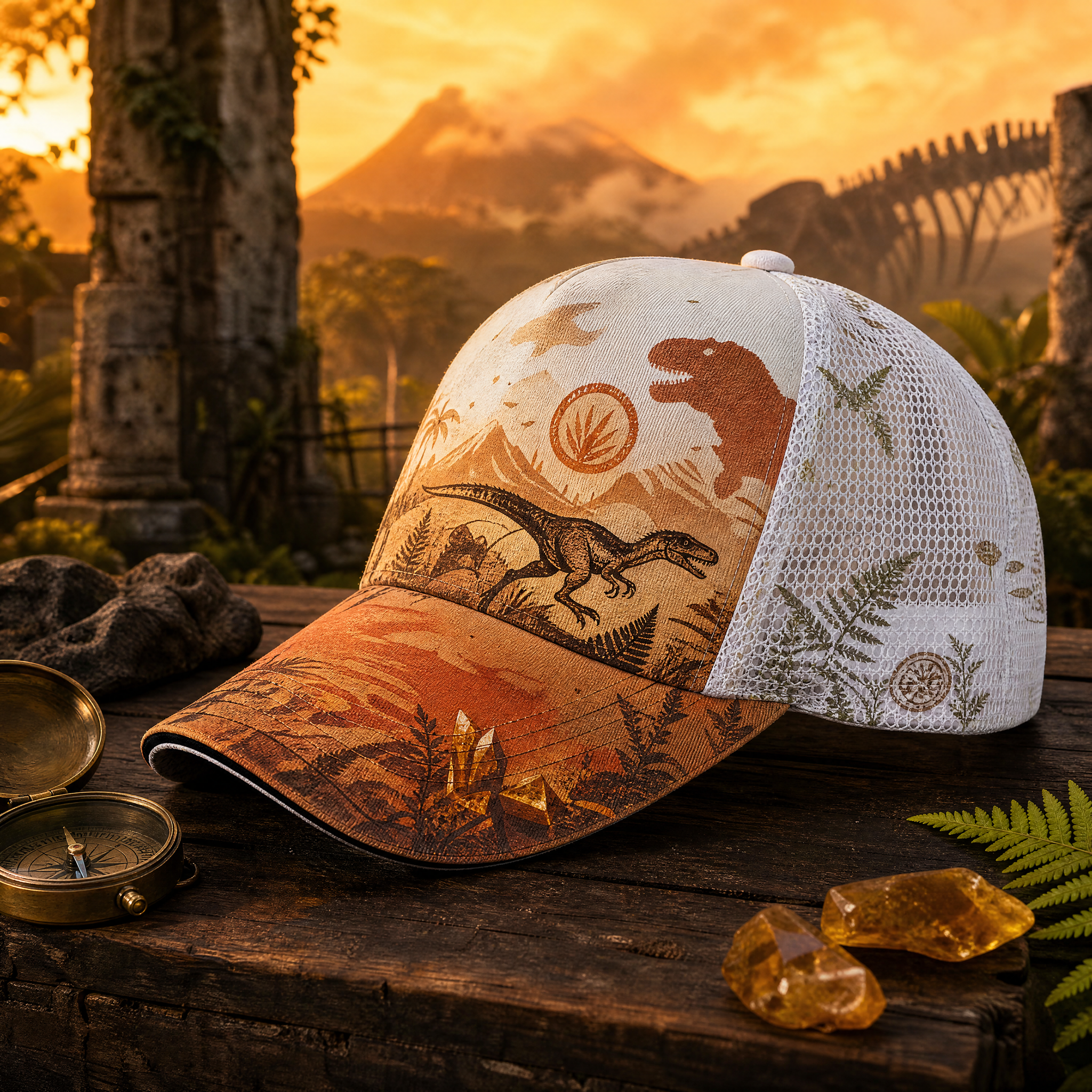 Prehistoric T-Rex Explorer Trucker Hat product view 10