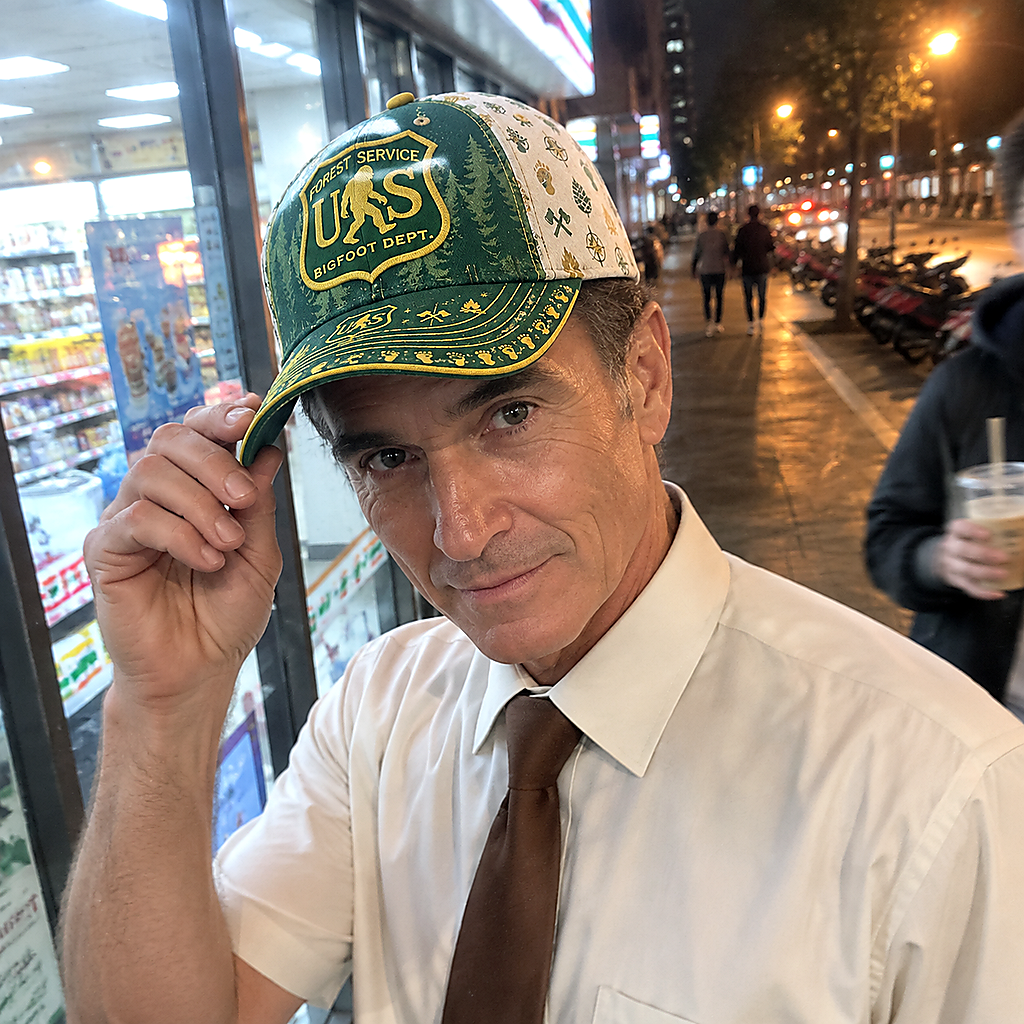 Bigfoot Wilderness Badge Outdoor Adventure Baseball Cap product view 4