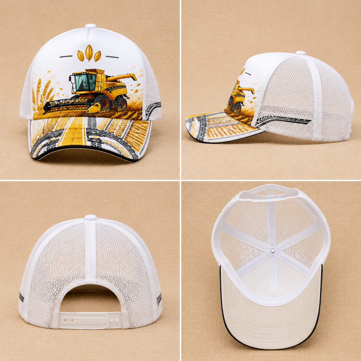 Golden Harvester Wheat Trucker Hat product view 10