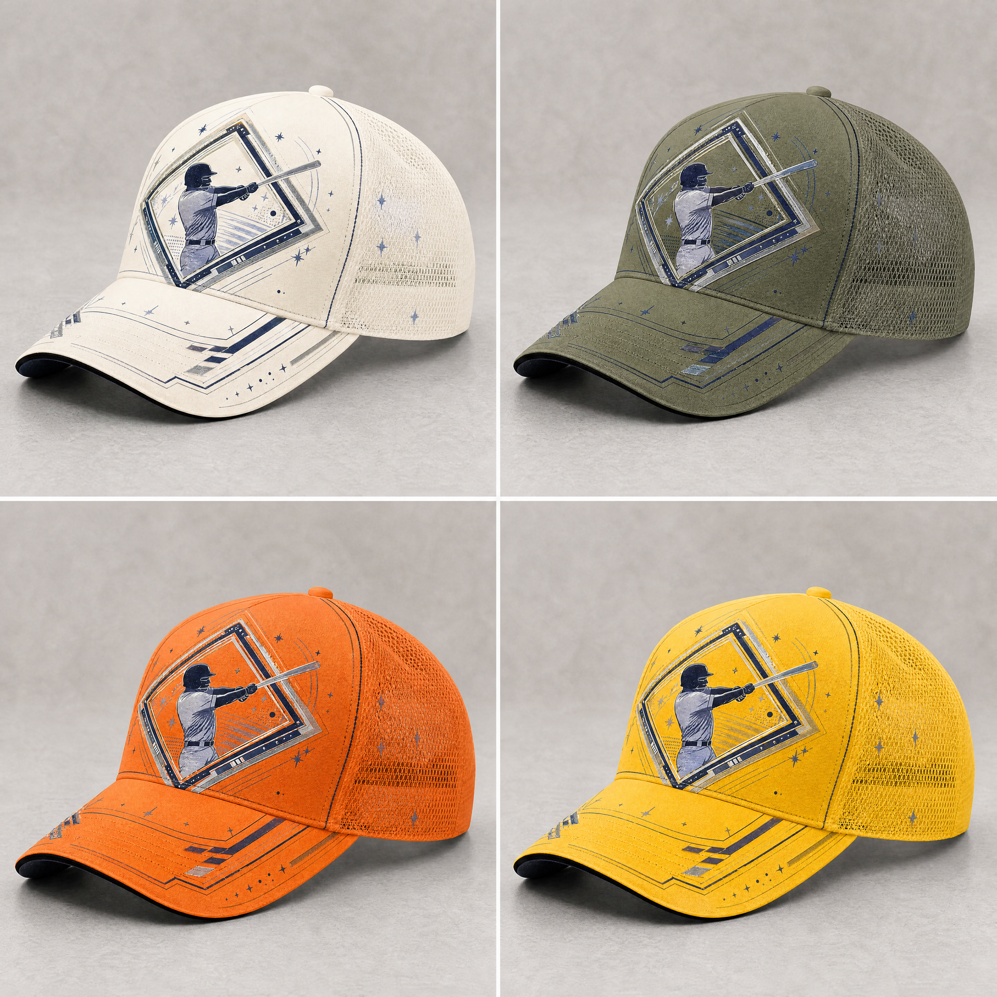 Baseball Batter Graphic Trucker Cap product view 7