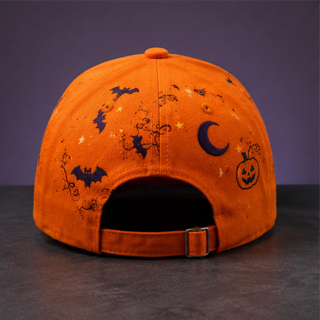 Spooky Skull Halloween Baseball Cap product view 3