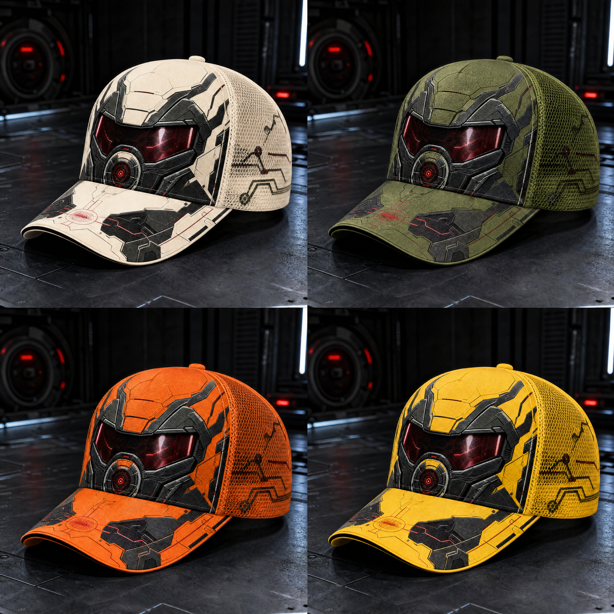 Futuristic Robot Visor Trucker Hat product view 7