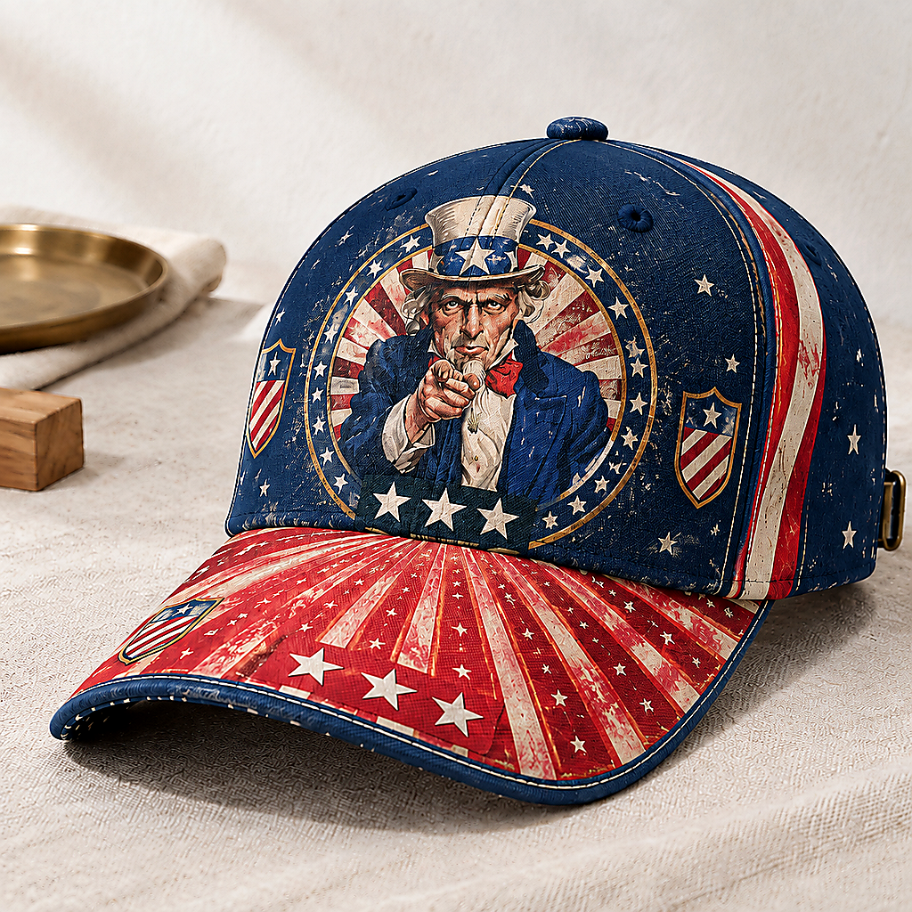 Patriotic Stars and Stripes Navy Baseball Cap Navy