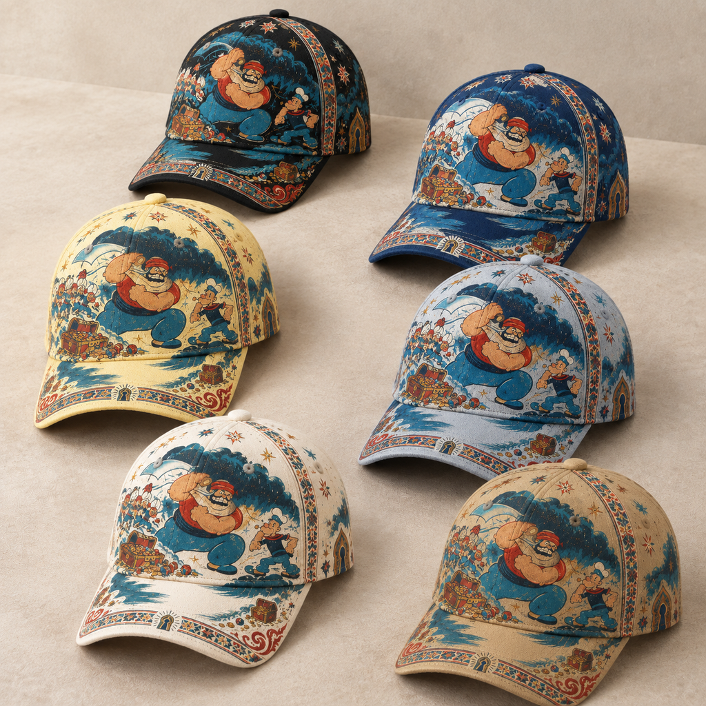 Vintage Comic Sailor Adventure Graphic Baseball Cap product view 1