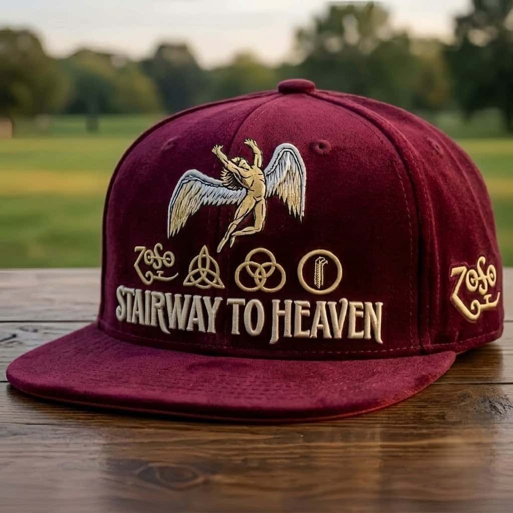 Vintage Rock Legend Embroidered Snapback Baseball Cap